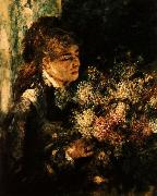 Woman with Lilacs renoir